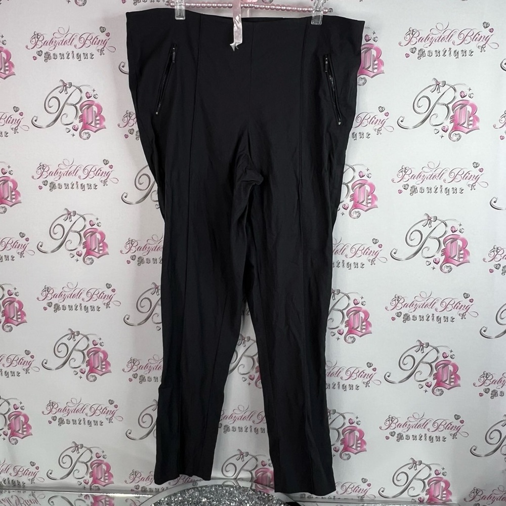 Michel Studio pants versatile Alexa grey zipper details Charcoal Pants